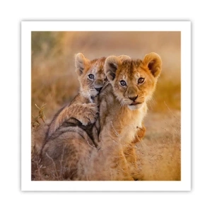 Póster - ¡No molestar! Nos estamos divirtiendo - 60x60 cm