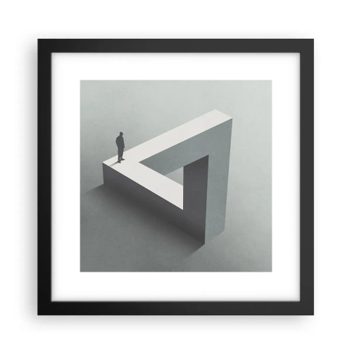 Póster en marco negro - Y, sin embargo, es posible - 30x30 cm