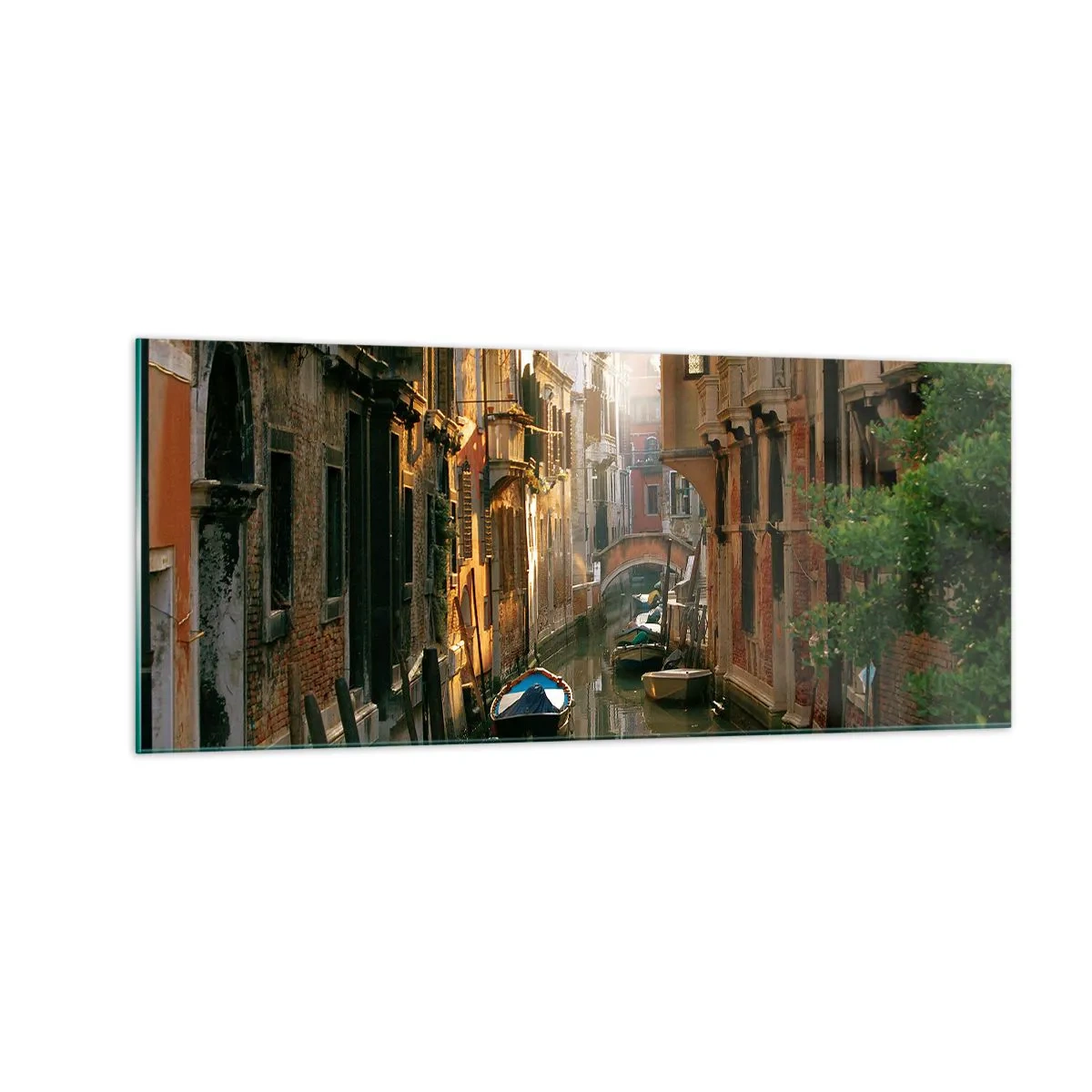 Cuadro sobre vidrio - Impresiones sobre Vidrio - En un callejón veneciano - 100x40 cm