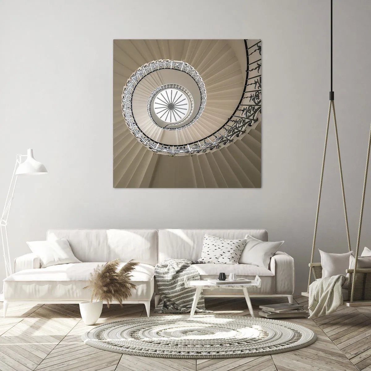 Cuadro sobre lienzo - Impresión de Imagen - En el interior de una concha - 70x70 cm