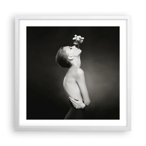 Póster en marco blanco - Elegancia excéntrica - 50x50 cm