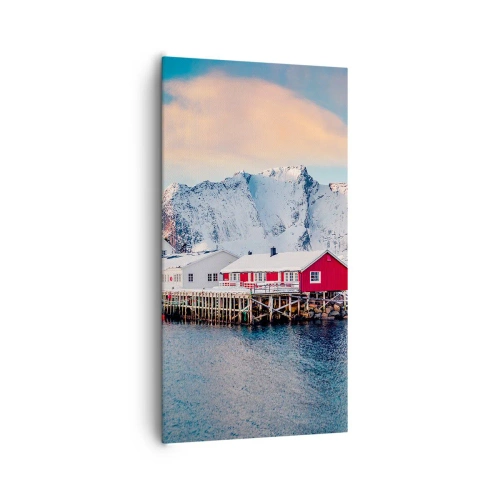 Cuadro sobre lienzo - Impresión de Imagen - Un retiro en el norte - 65x120 cm