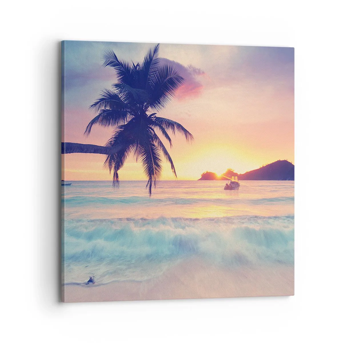 Cuadro sobre lienzo - Impresión de Imagen - Atardecer en la bahía - 70x70 cm