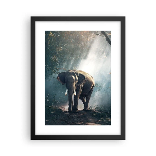 Póster en marco negro - Un paseo tranquilo - 30x40 cm