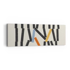 Cuadro sobre lienzo - Impresión de Imagen - Dominó - composición - 90x30 cm