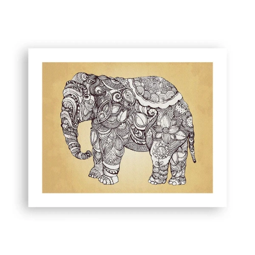 Póster - El elefante decorado - 50x40 cm