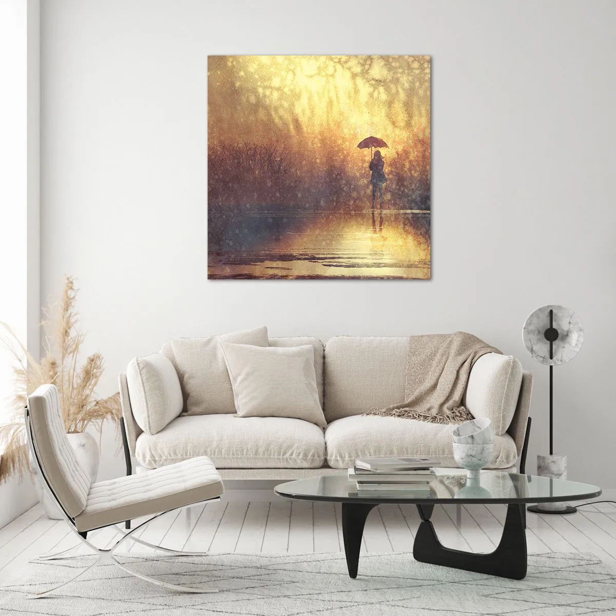 Cuadro sobre vidrio - Impresiones sobre Vidrio - Siento que alguien me mira - 50x50 cm