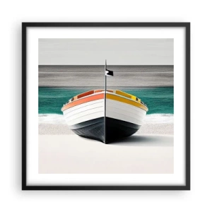 Póster en marco negro - En su lugar exacto - 50x50 cm