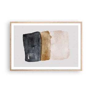 Póster en marco roble claro - Una composición de colores tierra - 91x61 cm