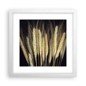 Póster en marco blanco - Magia rústica - 30x30 cm