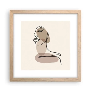 Póster en marco roble claro - Escucharse a sí misma - 30x30 cm