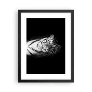 Póster en marco negro - Salvaje y tranquilo - 30x40 cm