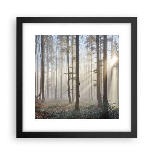 Póster en marco negro - La niebla también está despierta - 30x30 cm