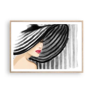 Póster en marco roble claro - ¿Dónde puedo encontrarte? - 100x70 cm