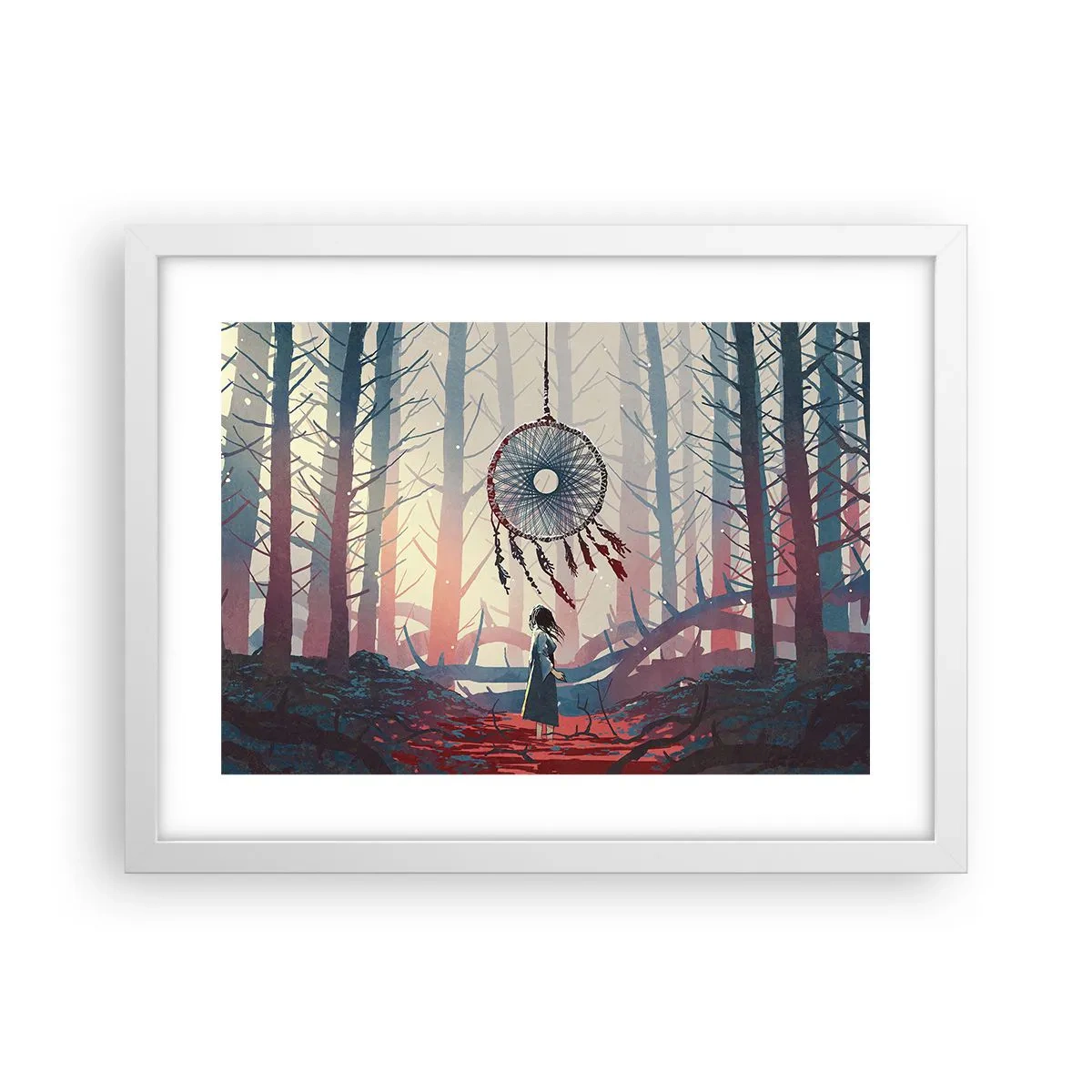 Póster en marco blanco - El ritual secreto de la felicidad - 40x30 cm