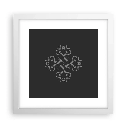 Póster en marco blanco - El espíritu celta - 30x30 cm