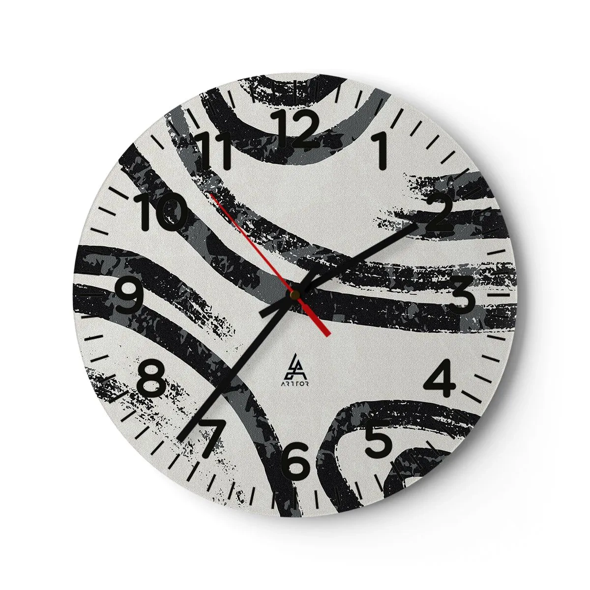 Reloj de pared - Reloj de vidrio - A medias - 40x40 cm