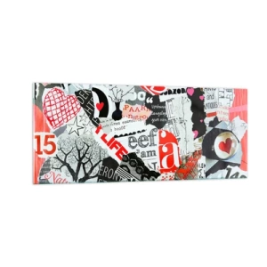 Cuadro sobre vidrio - Impresiones sobre Vidrio - Collage hipster - 100x40 cm