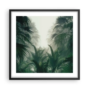 Póster en marco negro - Misterio tropical - 50x50 cm