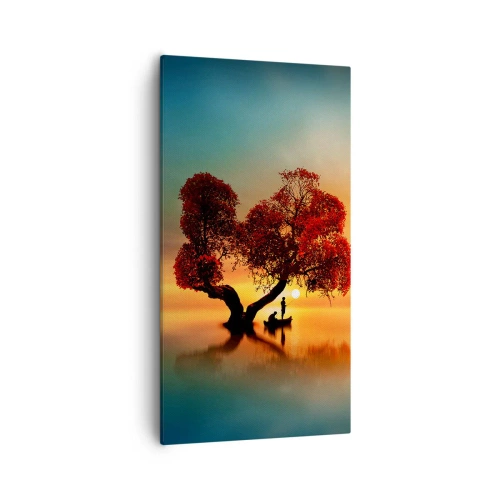 Cuadro sobre lienzo - Impresión de Imagen - La lejanía y el silencio del mundo - 55x100 cm