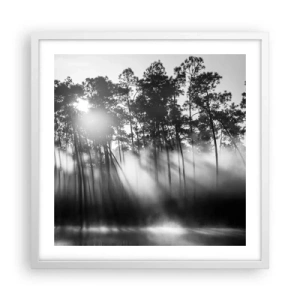 Póster en marco blanco - Sol imparable - 50x50 cm