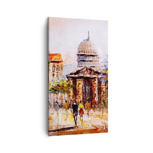Cuadro sobre lienzo - Impresión de Imagen - Un paseo parisino - 45x80 cm