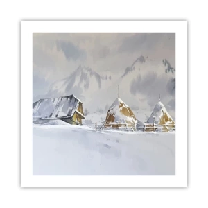 Póster - En un valle nevado - 50x50 cm