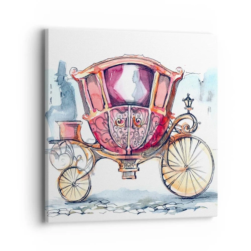 Cuadro sobre lienzo - Impresión de Imagen - ¿A la boda o al baile? - 40x40 cm