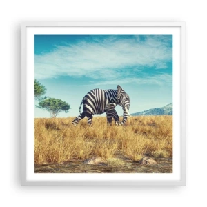 Póster en marco blanco - El gris ya no está de moda - 60x60 cm