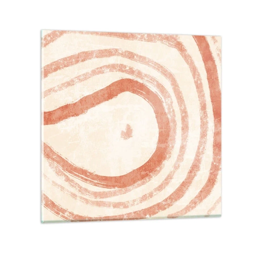 Cuadro sobre vidrio - Impresiones sobre Vidrio - Círculos de coral - composición - 30x30 cm