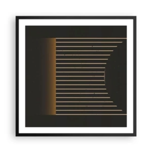 Póster en marco negro - Explorar la oscuridad - 60x60 cm