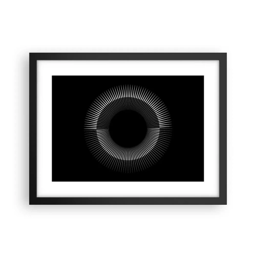 Póster en marco negro - Sol negro - 40x30 cm