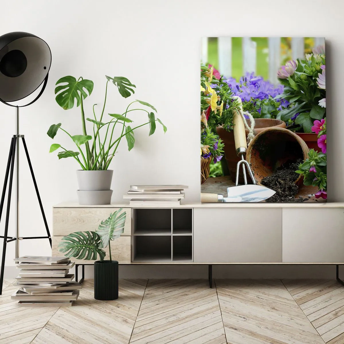 Cuadro sobre lienzo - Impresión de Imagen - El jardín de Sofía - 45x80 cm