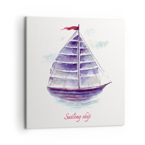 Cuadro sobre lienzo - Impresión de Imagen - Velas izadas y aguas tranquilas - 50x50 cm