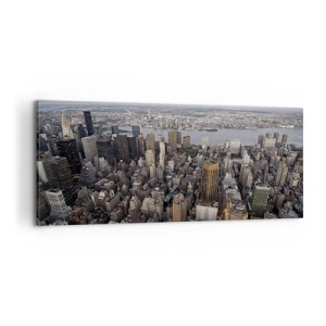 Cuadro sobre lienzo - Impresión de Imagen - El corazón palpitante de nuestro tiempo - 100x40 cm