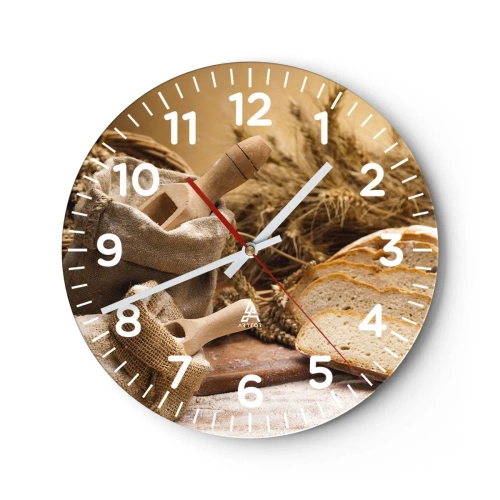 Reloj de pared - Reloj de vidrio - Corte perfecto - 30x30 cm