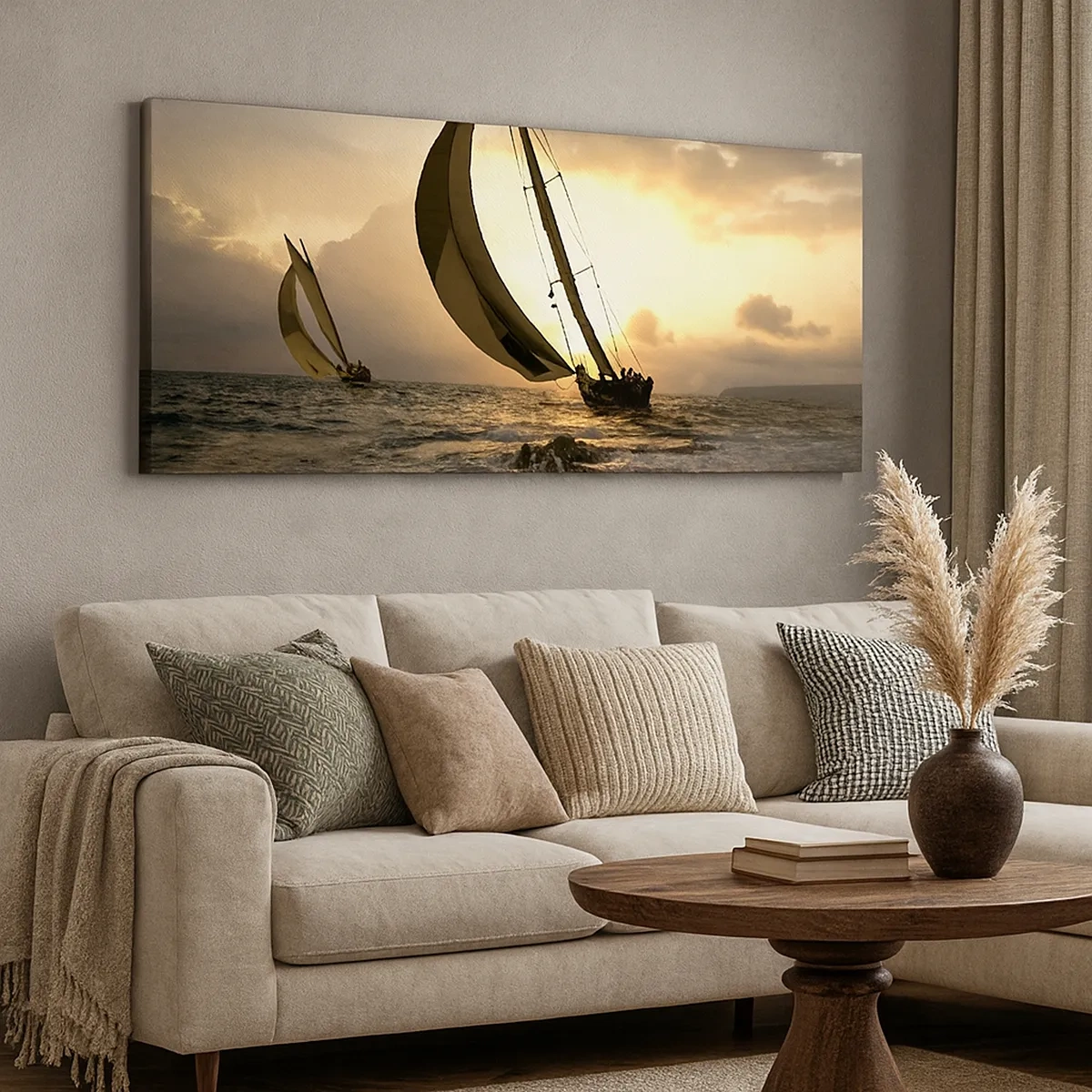 Cuadro sobre lienzo - Impresión de Imagen - En contra y a favor del viento - 30x30 cm