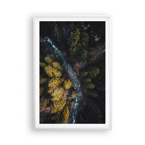 Póster en marco blanco - Rápido, cada vez más rápido - 61x91 cm