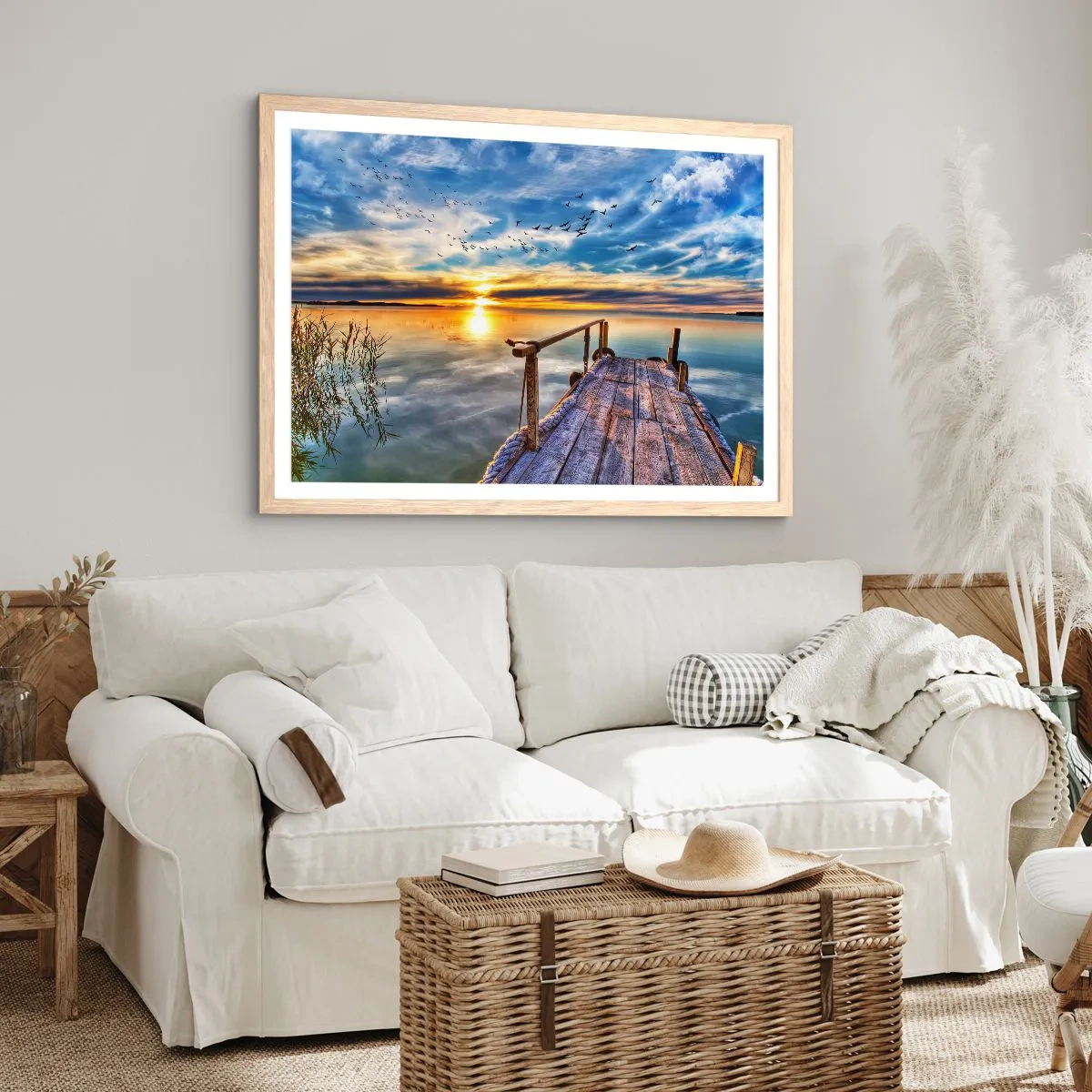 Póster en marco roble claro - El viento se va a descansar - 100x70 cm