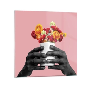 Cuadro sobre vidrio - Impresiones sobre Vidrio - La apoteosis de la vida - 70x70 cm