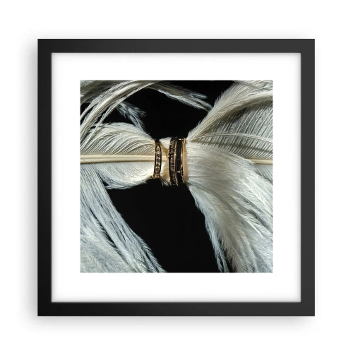 Póster en marco negro - ...y no te dejaré.... - 30x30 cm