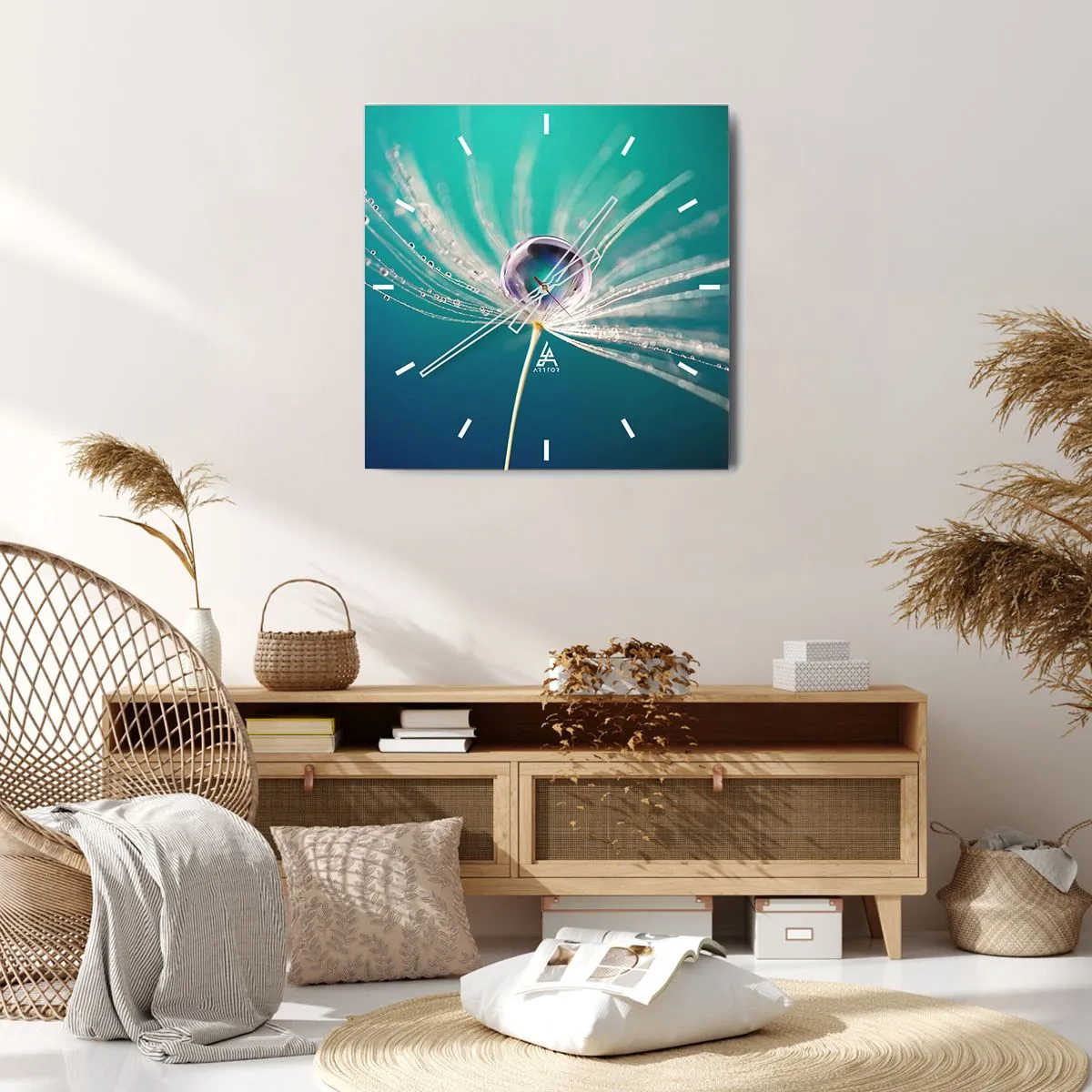Reloj de pared - Reloj de vidrio - Momento místico - 40x40 cm