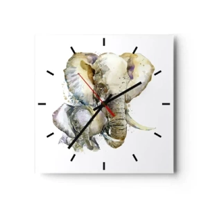 Reloj de pared - Reloj de vidrio - Con nadie como con la madre - 40x40 cm