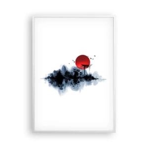 Póster en marco blanco - Visión japonesa - 70x100 cm
