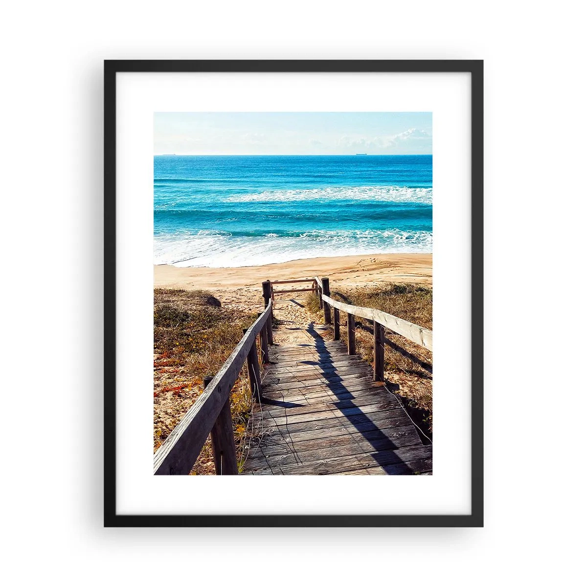 Póster en marco negro - ¡Corre! - 40x50 cm