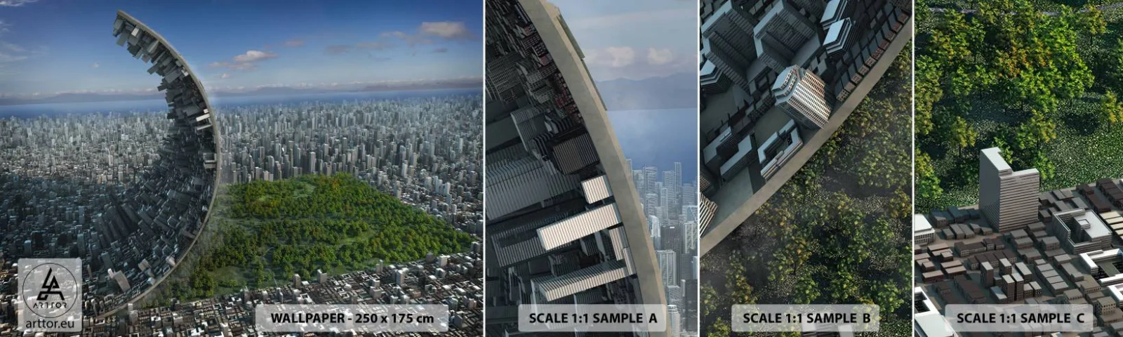 Muestra de fotomural autoadhesivo Deluxe Sticker - La naturaleza es eterna - Abstracción, Arquitectura, Diseño - 100x30 cm