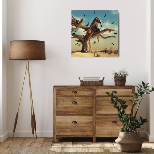 Reloj de pared - Reloj de vidrio - Un nuevo punto de vista - 40x40 cm