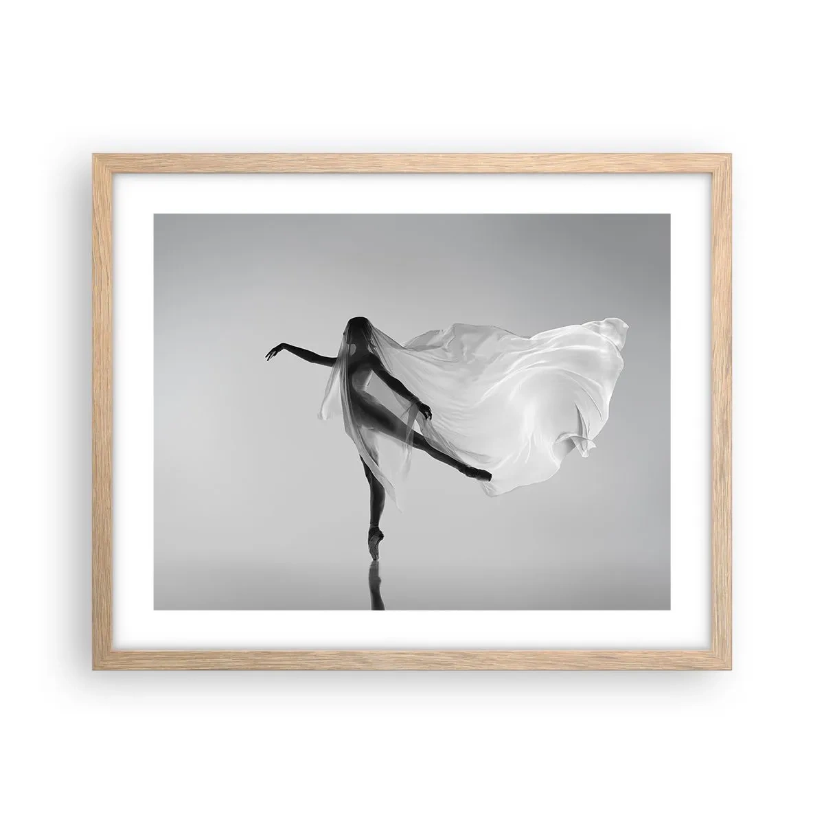 Póster en marco roble claro - Ligereza y gracia - 50x40 cm
