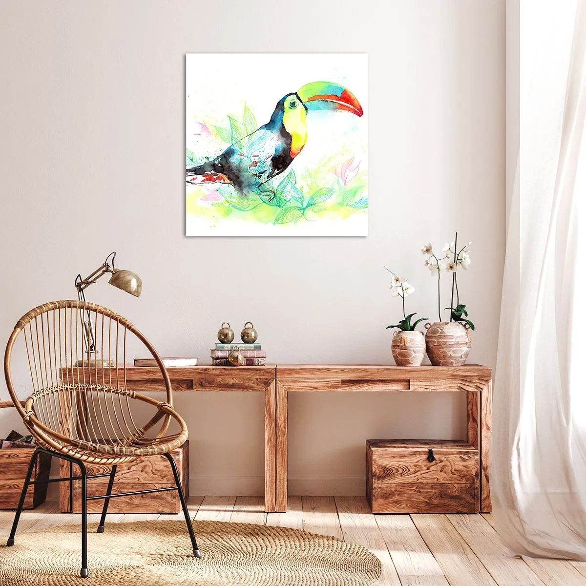 Cuadro sobre lienzo - Impresión de Imagen - Colorido como América del Sur - 70x70 cm