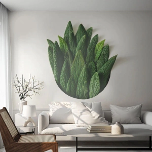 Fotomural Premium Canvas - Curiosidad desenfrenada - Sabio, hoja de salvia, hierba - 250x175 cm